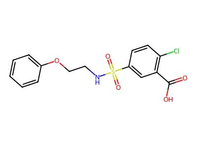 2-Chloro-5-((2-phenoxyethyl)sulfamoyl)benzoic acid structure