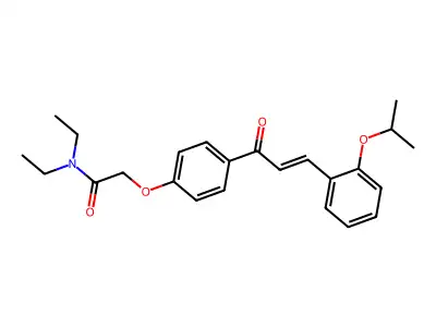 N,N-Diethyl-2-[4-[3-[2-(1-methylethoxy)phenyl]-1-oxo-2-propen-1-yl]phenoxy]acetamide structure