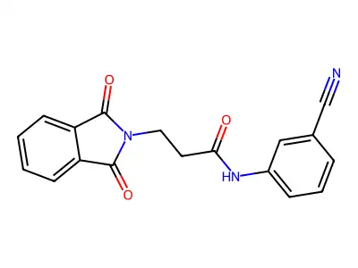 N-(3-Cyanophenyl)-3-(1,3-dioxoisoindolin-2-yl)propanamide structure