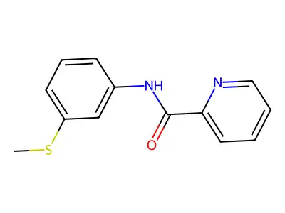 N-[3-(methylsulfanyl)phenyl]pyridine-2-carboxamide structure