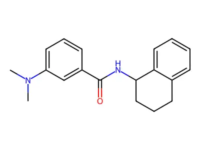 3-(dimethylamino)-N-(1,2,3,4-tetrahydronaphthalen-1-yl)benzamide structure