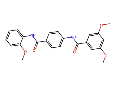 3,5-dimethoxy-N-[4-[(2-methoxyphenyl)carbamoyl]phenyl]benzamide structure