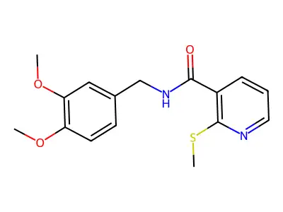 N-(3,4-Dimethoxybenzyl)-2-(methylthio)nicotinamide structure