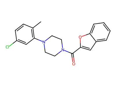 1-Benzofuran-2-yl-[4-(5-chloro-2-methylphenyl)piperazin-1-yl]methanone structure