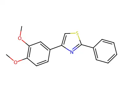 4-(3,4-Dimethoxyphenyl)-2-phenyl-1,3-thiazole structure