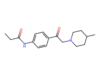 N-[4-[2-(4-methylpiperidin-1-yl)acetyl]phenyl]propanamide structure