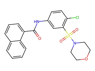 N-[4-chloro-3-(morpholine-4-sulfonyl)phenyl]naphthalene-1-carboxamide structure