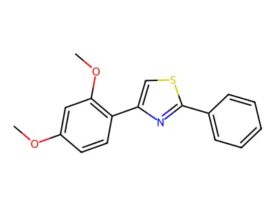 4-(2,4-Dimethoxyphenyl)-2-phenyl-1,3-thiazole structure