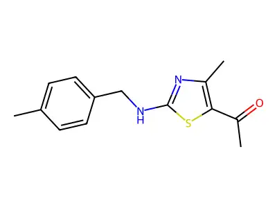 1-[4-Methyl-2-[(4-methylphenyl)methylamino]-1,3-thiazol-5-yl]ethanone structure