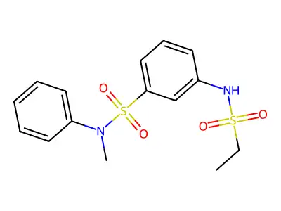 3-[(Ethylsulfonyl)amino]-N-methyl-N-phenylbenzenesulfonamide structure