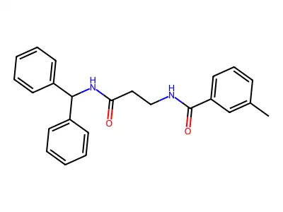 N-(3-(Benzhydrylamino)-3-oxopropyl)-3-methylbenzamide structure