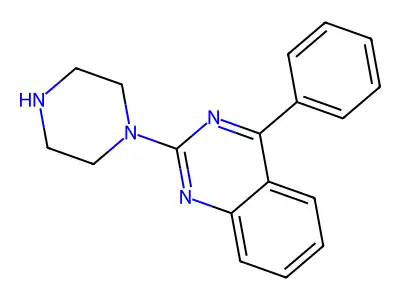 4-Phenyl-2-(piperazin-1-yl)quinazoline structure