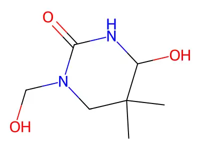 Tetrahydro-4-hydroxy-1-(hydroxymethyl)-5,5-dimethyl-1H-pyrimidin-2-one structure
