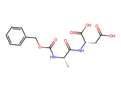 2-[2-(Phenylmethoxycarbonylamino)propanoylamino]butanedioic acid structure