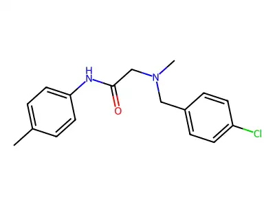 2-[(4-chlorophenyl)methyl-methylamino]-N-(4-methylphenyl)acetamide structure