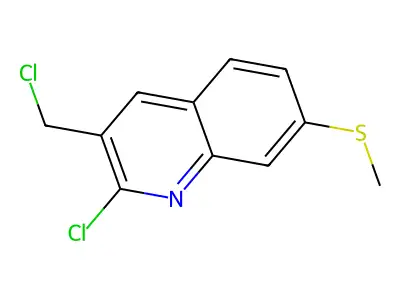 2-Chloro-3-(chloromethyl)-7-(methylsulfanyl)quinoline structure