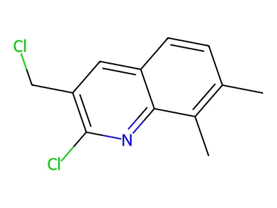 2-Chloro-3-(chloromethyl)-7,8-dimethylquinoline structure