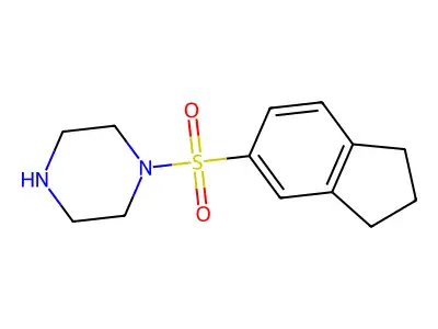 1-[(2,3-Dihydro-1H-inden-5-yl)sulfonyl]piperazine structure