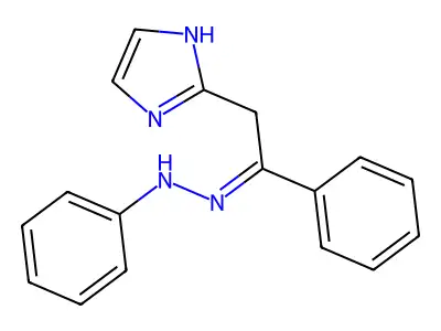 (Z)-2-(2-Phenyl-2-(2-phenylhydrazono)ethyl)-1H-imidazole structure