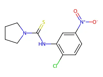 N-(2-chloro-5-nitrophenyl)pyrrolidine-1-carbothioamide structure