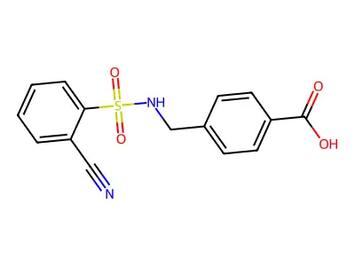4-[[(2-cyanophenyl)sulfonylamino]methyl]benzoic Acid structure