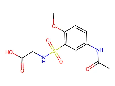 2-(5-Acetamido-2-methoxybenzenesulfonamido)acetic acid structure