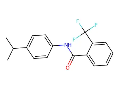 N-(4-Isopropylphenyl)-2-(trifluoromethyl)benzamide structure