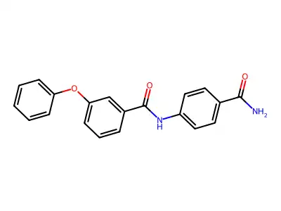 N-(4-carbamoylphenyl)-3-phenoxybenzamide structure