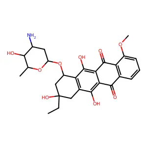 13-Deoxydaunorubicin structure