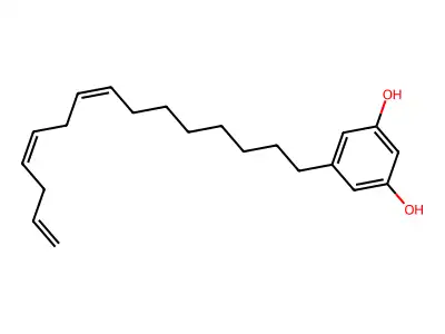 5-Pentadeca-8,11,14-trienylbenzene-1,3-diol structure