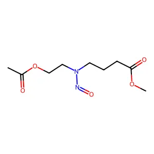 Methyl 4-(2-acetyloxyethylnitrosoamino)butanoate structure