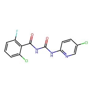 Benzamide, 2-chloro-N-(((5-chloro-2-pyridinyl)amino)carbonyl)-6-fluoro- structure