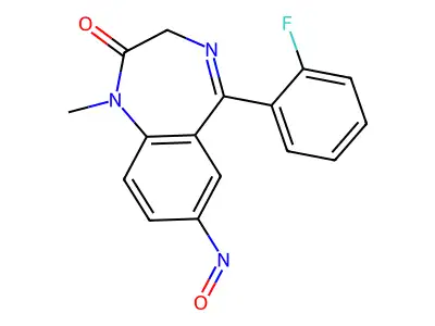 2H-1,4-Benzodiazepin-2-one, 5-(2-fluorophenyl)-1,3-dihydro-1-methyl-7-nitroso- structure
