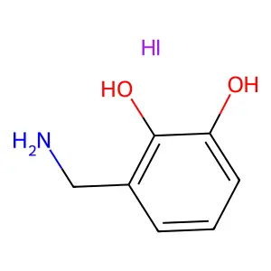1,2-Benzenediol, 3-(aminomethyl)-, hydriodide structure