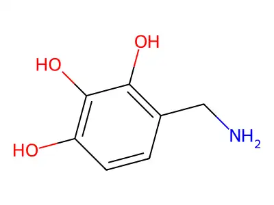 4-(Aminomethyl)benzene-1,2,3-triol structure