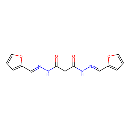 N,N'-bis[(E)-furan-2-ylmethylideneamino]propanediamide structure