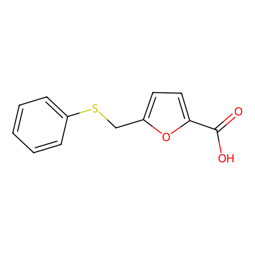 5-[(Phenylsulfanyl)methyl]furan-2-carboxylic acid structure