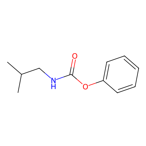 phenyl N-(2-methylpropyl)carbamate structure