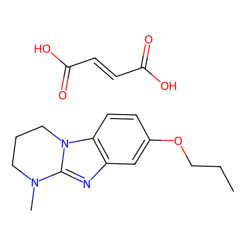 Pyrimido(1,2-a)benzimidazole, 1,2,3,4-tetrahydro-1-methyl-8-propoxy-, maleate structure