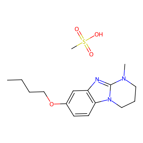 8-Butoxy-1-methyl-1,2,3,4-tetrahydropyrimido(1,2-a)benzimidazole structure
