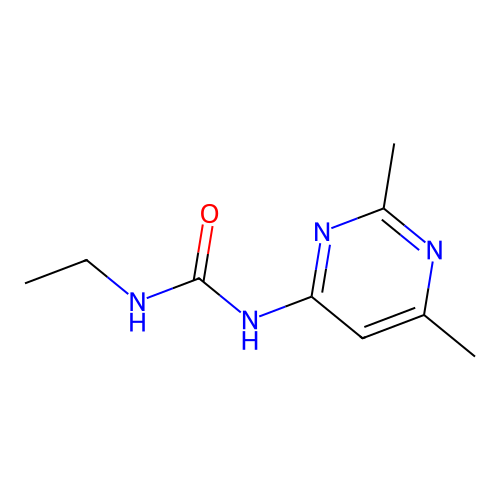 Urea, N-(2,6-dimethyl-4-pyrimidinyl)-N'-ethyl- structure