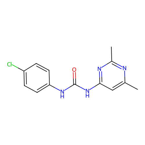1-(4-chlorophenyl)-3-(2,6-dimethylpyrimidin-4-yl)urea structure