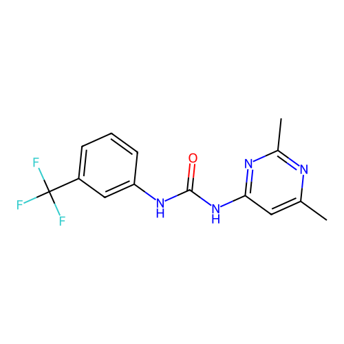 1-(2,6-Dimethylpyrimidin-4-yl)-3-[3-(trifluoromethyl)phenyl]urea structure