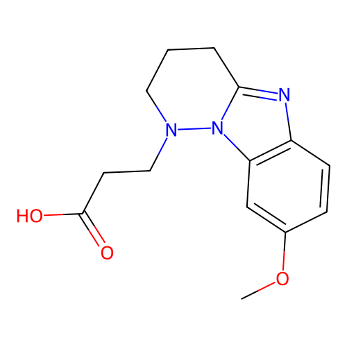 Pyrimido(1,2-b)benzimidazole-1(2H)-propanoic acid, 3,4-dihydro-8-methoxy- structure