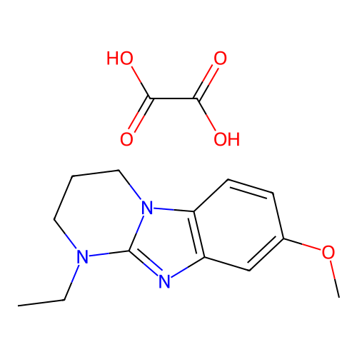 Pyrimido(1,2-a)benzimidazole, 1,2,3,4-tetrahydro-1-ethyl-8-methoxy-, oxalate structure