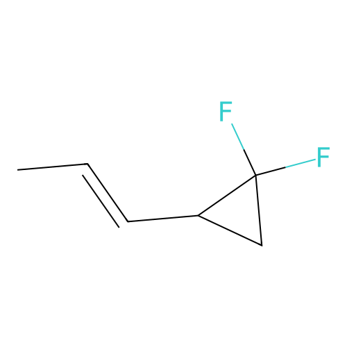 1,1-Difluoro-2-(trans-1-propenyl)cyclopropane structure