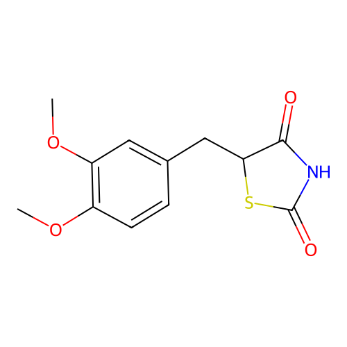 2,4-Thiazolidinedione, 5-((3,4-dimethoxyphenyl)methyl)- structure