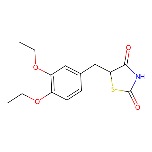 2,4-Thiazolidinedione, 5-((3,4-diethoxyphenyl)methyl)- structure