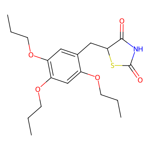 2,4-Thiazolidinedione, 5-((2,4,5-tripropoxyphenyl)methyl)- structure
