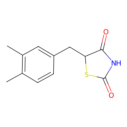 2,4-Thiazolidinedione, 5-((3,4-dimethylphenyl)methyl)- structure